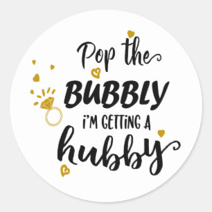 Funny Bride Mrs Wedding Vrijgezellenfeest Verlovin Ronde Sticker