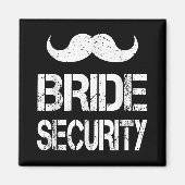 Funny Bride Security Kinder huwelijksfeest Bachelo Magneet (Voorkant)