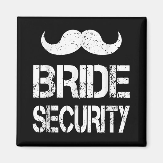 Funny Bride Security Kinder huwelijksfeest Bachelo Magneet (Voorkant)