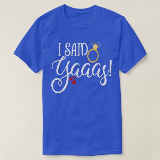 Funny Bride Wedding Bachelorette ik zei ja T-shirt (Design voorkant)