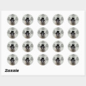 Funny bridegroom schaap bovenin ronde sticker (Vel)