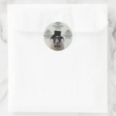 Funny bridegroom schaap bovenin ronde sticker (Tas)