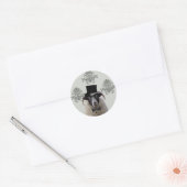 Funny bridegroom schaap bovenin ronde sticker (Envelop)