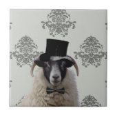 Funny bridegroom schaap bovenin tegeltje (Voorkant)