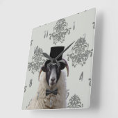 Funny bridegroom schaap bovenin vierkante klok (Hoek)