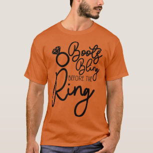 Funny Bridesmaid Bride Bachelorette Boots Bling T-shirt