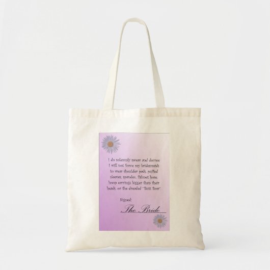 Funny Bridesmaid Contract Canvas tas (Voorkant)