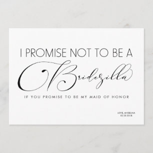 Funny Bridesmaid / Maid of Honor BRIDEZILLA Kaart
