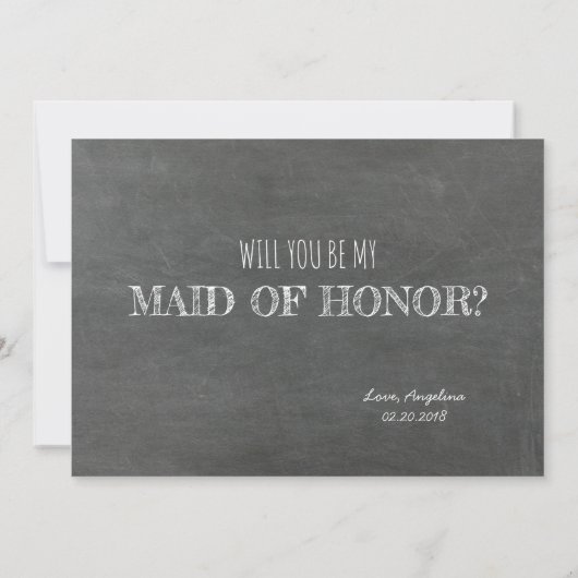 Funny Bridesmaid / Maid of Honor proposal Kaart (Achterkant)