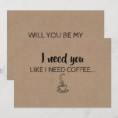 Funny Bridesmaid / Maid of Honor proposal Kaart (Voorkant / Achterkant)