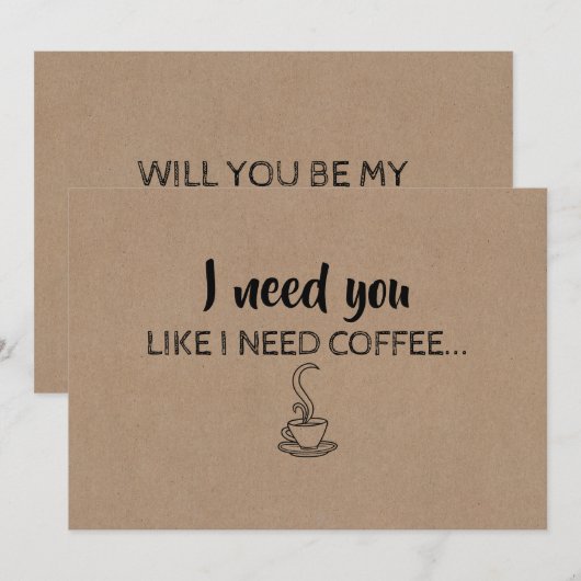 Funny Bridesmaid / Maid of Honor proposal Kaart (Voorkant / Achterkant)