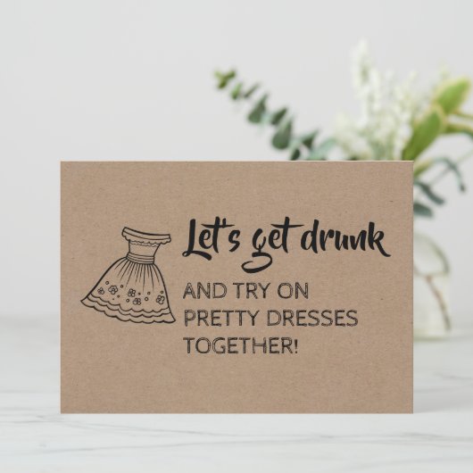 Funny Bridesmaid / Maid of Honor proposal Kaart (Staand voorkant)