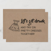 Funny Bridesmaid / Maid of Honor proposal Kaart (Voorkant / Achterkant)