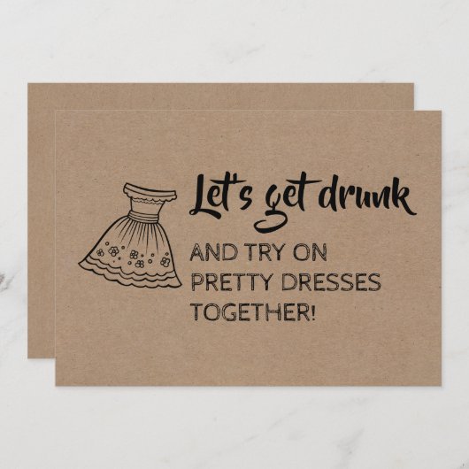 Funny Bridesmaid / Maid of Honor proposal Kaart (Voorkant / Achterkant)