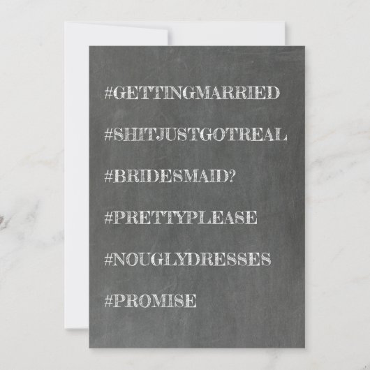 Funny Bridesmaid / Maid of Honor proposal Kaart (Voorkant)