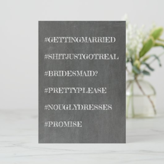 Funny Bridesmaid / Maid of Honor proposal Kaart (Staand voorkant)