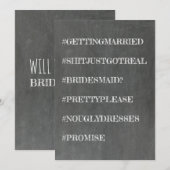 Funny Bridesmaid / Maid of Honor proposal Kaart (Voorkant / Achterkant)