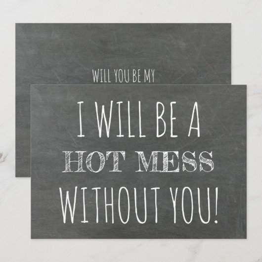 Funny Bridesmaid / Maid of Honor proposal Kaart (Voorkant / Achterkant)