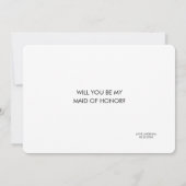 Funny Bridesmaid / Maid of Honor proposal Kaart (Achterkant)