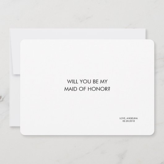 Funny Bridesmaid / Maid of Honor proposal Kaart (Achterkant)