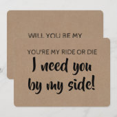 Funny Bridesmaid / Maid of Honor proposal Kaart (Voorkant / Achterkant)