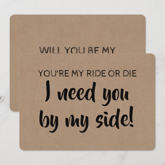 Funny Bridesmaid / Maid of Honor proposal Kaart (Voorkant / Achterkant)