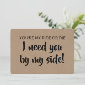 Funny Bridesmaid / Maid of Honor proposal Kaart (Staand voorkant)