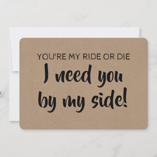 Funny Bridesmaid / Maid of Honor proposal Kaart (Voorkant)