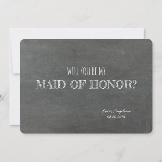 Funny Bridesmaid / Maid of Honor proposal Kaart (Achterkant)