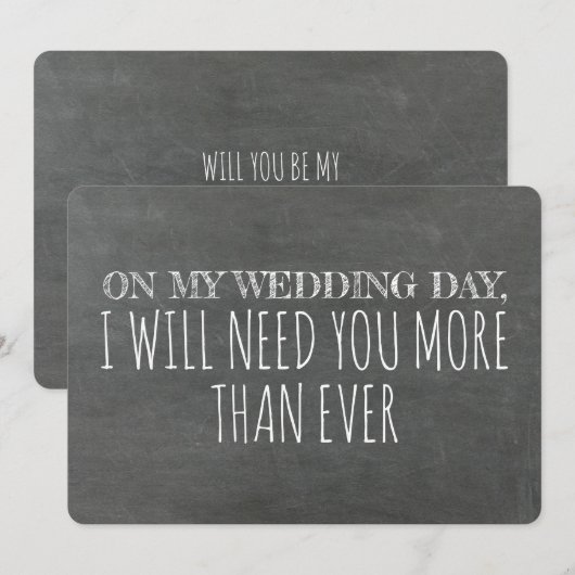 Funny Bridesmaid / Maid of Honor proposal Kaart (Voorkant / Achterkant)