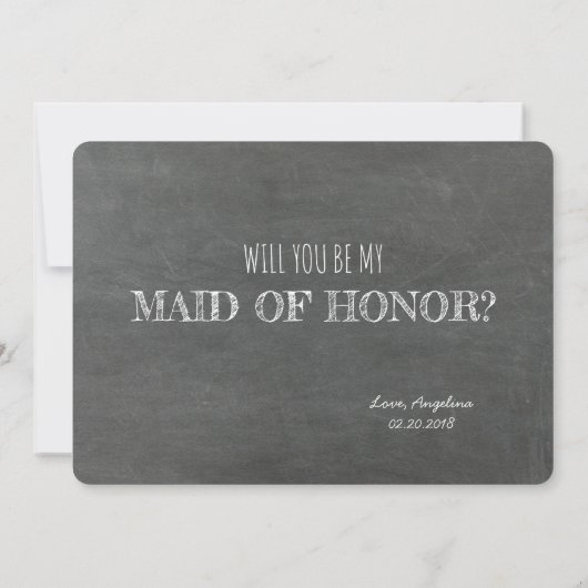 Funny Bridesmaid / Maid of Honor proposal Kaart (Achterkant)