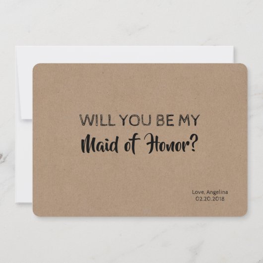 Funny Bridesmaid / Maid of Honor proposal Kaart (Achterkant)