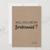 Funny Bridesmaid / Maid of Honor proposal Kaart (Achterkant)