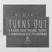 Funny Bridesmaid / Maid of Honor proposal Kaart (Voorkant / Achterkant)