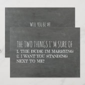 Funny Bridesmaid / Maid of Honor proposal Kaart (Voorkant / Achterkant)