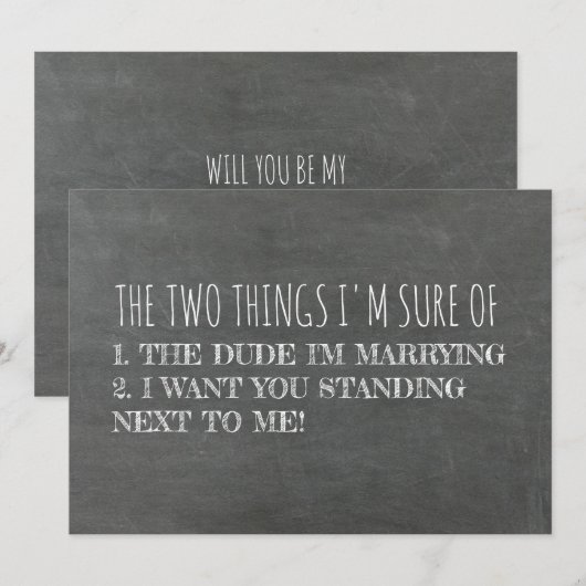 Funny Bridesmaid / Maid of Honor proposal Kaart (Voorkant / Achterkant)