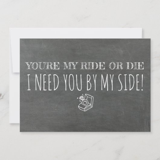 Funny Bridesmaid / Maid of Honor proposal Kaart (Voorkant)