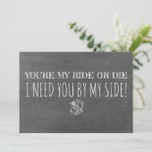 Funny Bridesmaid / Maid of Honor proposal Kaart (Staand voorkant)