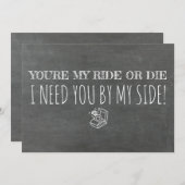 Funny Bridesmaid / Maid of Honor proposal Kaart (Voorkant / Achterkant)