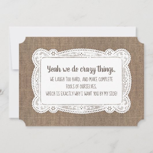 Funny Bridesmaid / Maid of Honor proposal Kaart (Voorkant)