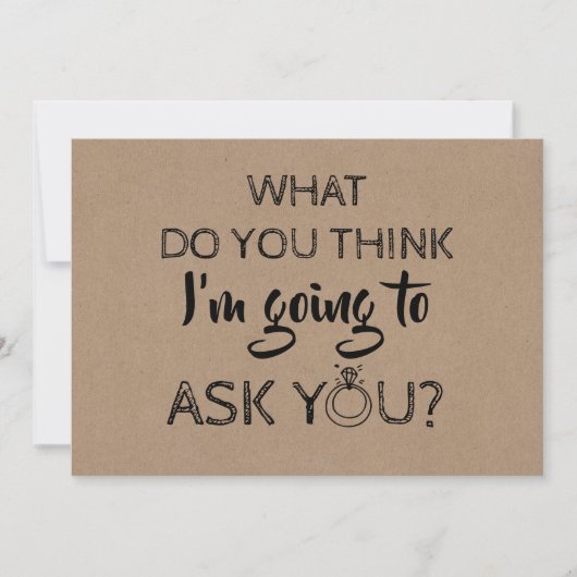 Funny Bridesmaid / Maid of Honor proposal Kaart (Voorkant)