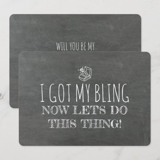 Funny Bridesmaid / Maid of Honor proposal Kaart (Voorkant / Achterkant)