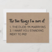 Funny Bridesmaid / Maid of Honor proposal Kaart (Voorkant)