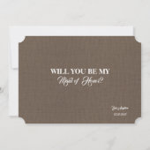 Funny Bridesmaid / Maid of Honor Rustic proposal Kaart (Achterkant)