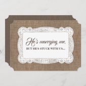 Funny Bridesmaid / Maid of Honor Rustic proposal Kaart (Voorkant / Achterkant)