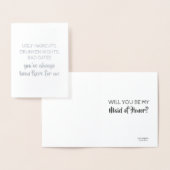 Funny Bridesmaid of Maid of Honor Folie Kaarten (Display)