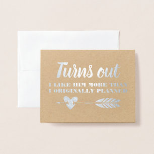 Funny Bridesmaid of Maid of Honor Folie Kaarten