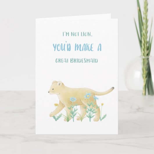 Funny Bridesmaid Proposal Card Kaart (Voorkant)