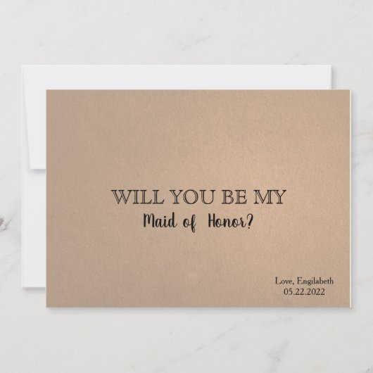 Funny Bridesmaid proposal Day Drink Excuseer Invit Kaart (Achterkant)