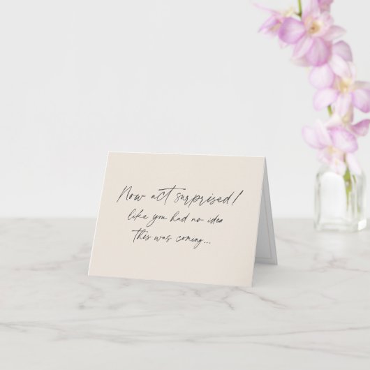 Funny Bridesmaid-voorstel, champagne ivoor simpel Kaart (Orchidee)